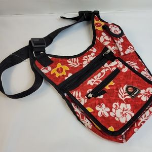 Rockland side shoulder bag red‎ floral